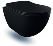 Toiletbril Creavit Freedom Mat Zwart FE320 / FE322 Ultra Dun 36x44,5x2cm