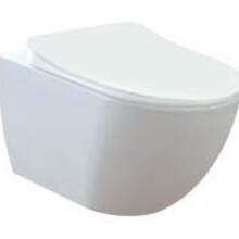 Creavit FE320 Hangtoilet incl. softclose toiletbril Glans Wit verdekte bevestiging anti bacterieel.