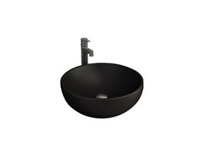 Waskom Bocchi Mat Zwart Venezia 45X45X17,5 CM
