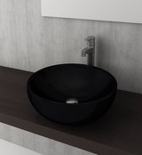 Waskom Bocchi Mat Zwart Venezia 45X45X17,5 CM