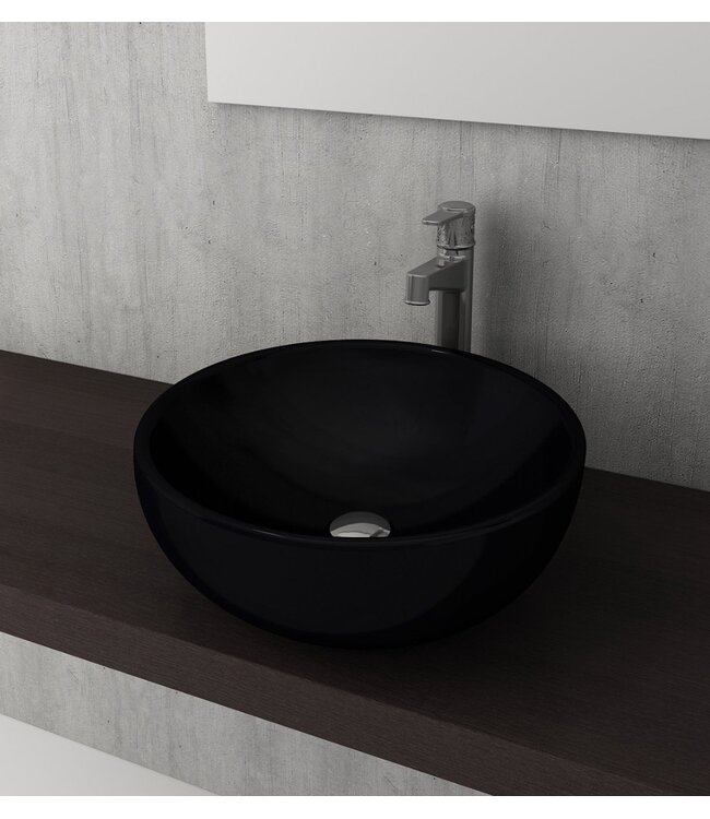 BOCCHI Waskom Bocchi Mat Zwart Venezia 45X45X17,5 CM