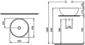 Bocchi Waskom Mat Wit Venezia 45x45x17,5 cm Bocchi Waskom Mat Wit Venezia 45x45x17,5 cm