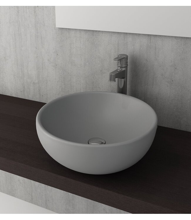 Waskom Bocchi Venezia Mat Grijs 45x45x17,5 cm