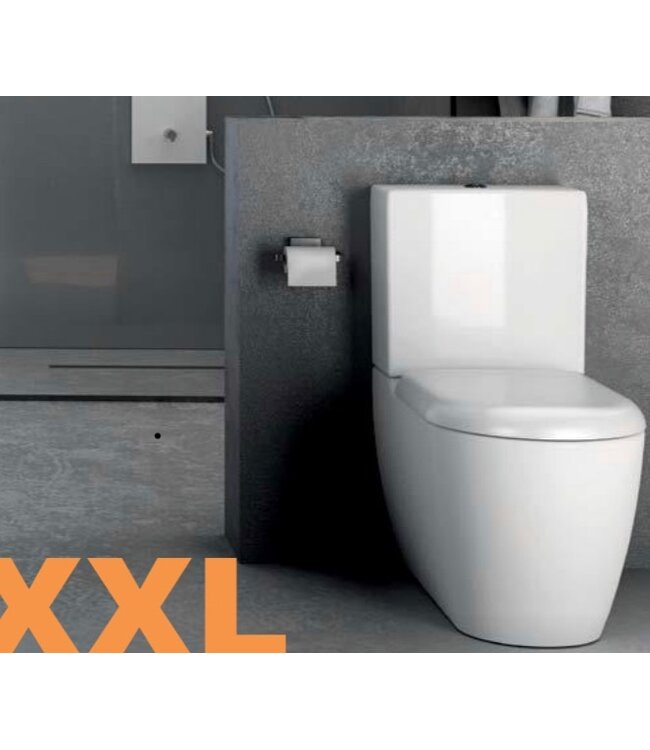 Staand Toilet met Bidet Creavit GRANDE XXL Duoblok incl. WC-bril OA en PK