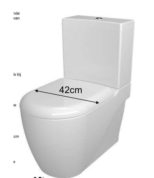 Staand Toilet met Bidet Creavit GRANDE XXL Duoblok incl. WC-bril OA en PK