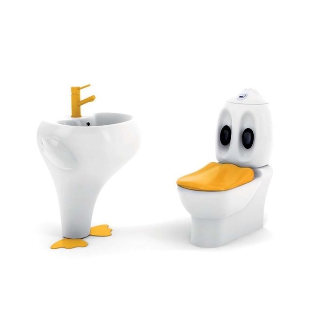 Kindersanitair Creavit Ducky Staandtoilet Compleet OA - Sanitair voor kinderen. Kindersanitair Creavit Ducky Staandtoilet Compleet OA - Sanitair voor kinderen.