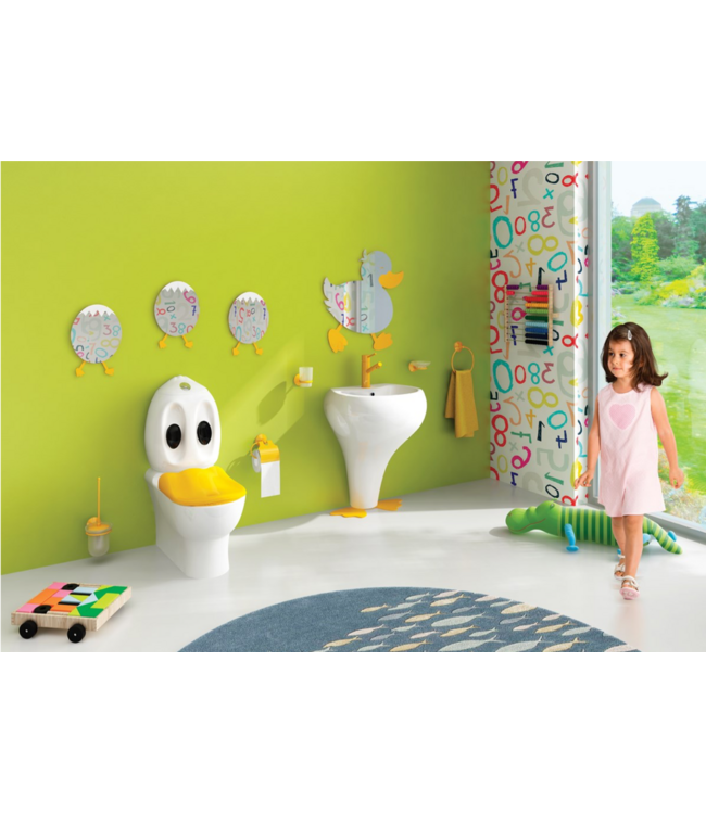 Kindersanitair Creavit Ducky Staandtoilet Compleet OA - Sanitair voor kinderen.