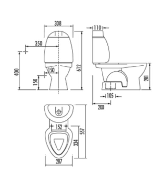 CREAVIT Kindertoilet Staand Creavit Kidsparty OA - Sanitair Voor kinderen Duoblok OA