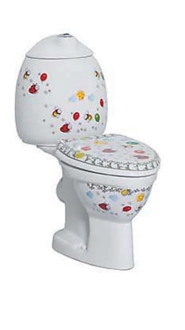 Staand Kindertoilet KidsParty DuoBlok PK Rimfree incl. WC-Bril - Kinder sanitair Compleet