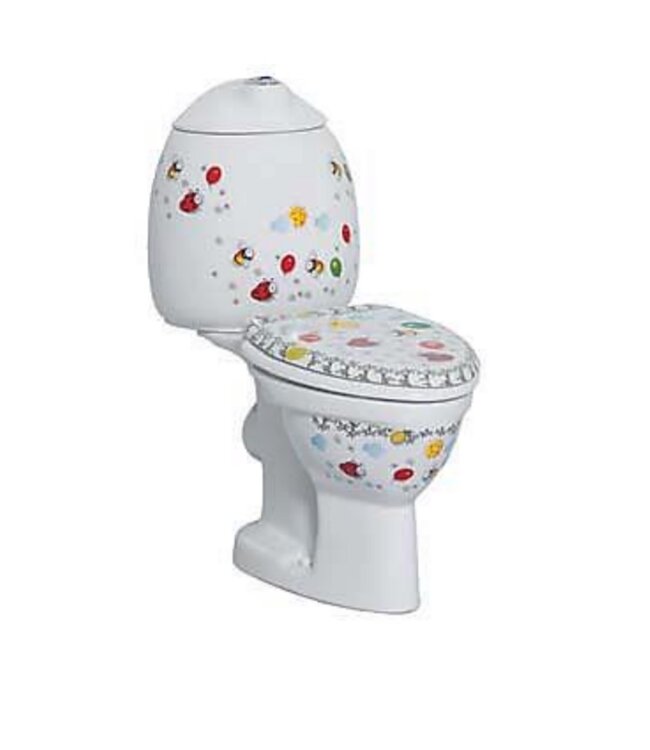 Staand Kindertoilet KidsParty DuoBlok PK Rimfree incl. WC-Bril - Kinder sanitair Compleet