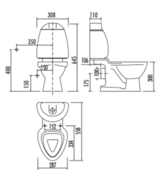 Staand Kindertoilet KidsParty DuoBlok PK Rimfree incl. WC-Bril - Kinder sanitair Compleet