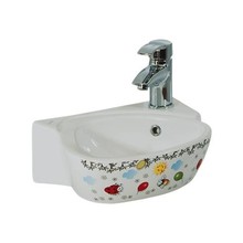 Kindersanitair Wastafel Creavit Kidsparty Wit 38x29cm