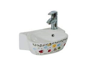 Kindersanitair Wastafel Creavit Kidsparty Wit 38x29cm