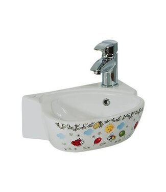 CREAVIT Kindersanitair Wastafel Creavit Kidsparty Wit 38x29cm