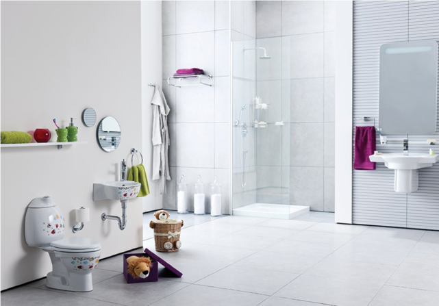 Kindersanitair Wastafel Creavit Kidsparty Wit 38x29cm