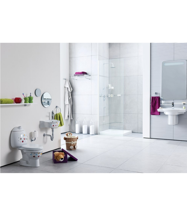 Kindersanitair Wastafel Creavit Kidsparty Wit 38x29cm