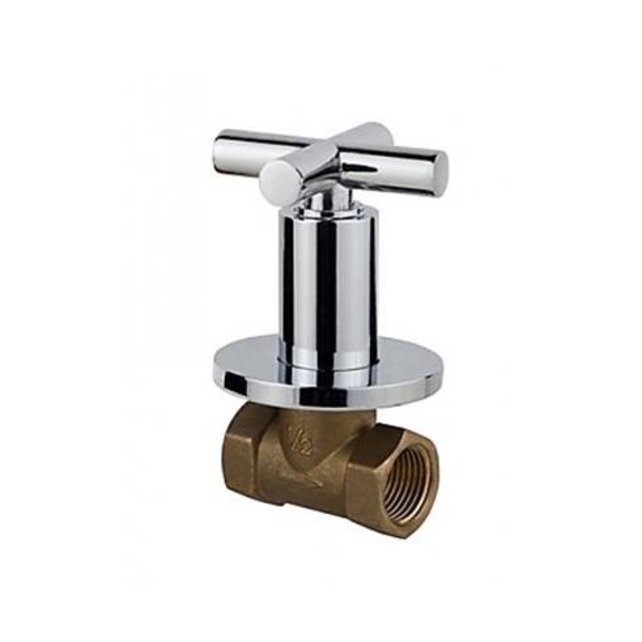 Inbouw stopkraan - Bidetkraan Ster Chroom koudwater t.b.v. bidettoilet