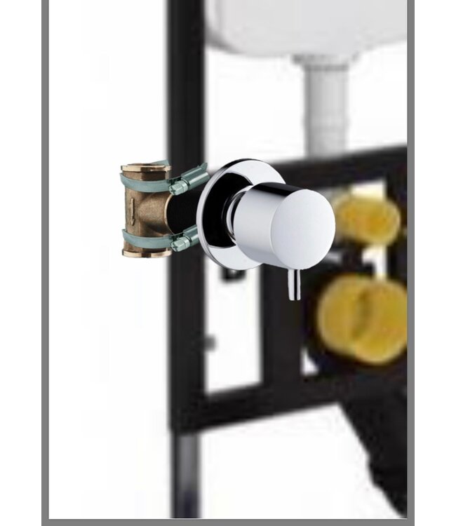 Creavit Bidetkraan rond AC90L Inbouw bidet kraan Stopkraan