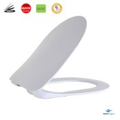 Toiletbril Softclose flat, Duroplast, met INOX scharnieren 36x44,5x2cm