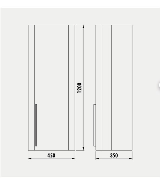 Compleet Badkamermeubel Set Angel 120cm glans wit - Koper incl. Led-Spiegel kolomkast en geborsteld koper Accessoires