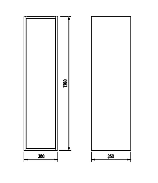 CREAVIT Badkamermeubel set Mass Bruin Zwart 50x85x50 cm incl. Onderkast, Spiegel + tablet en Hangkast Creavit