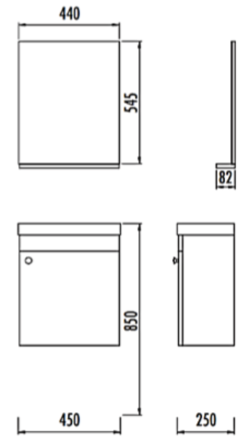 Fonteinkast Compleet Set Elma Eiken/Wit met onderkast spiegel en Keramisch Wastafel 44x54x25 cm Creavit