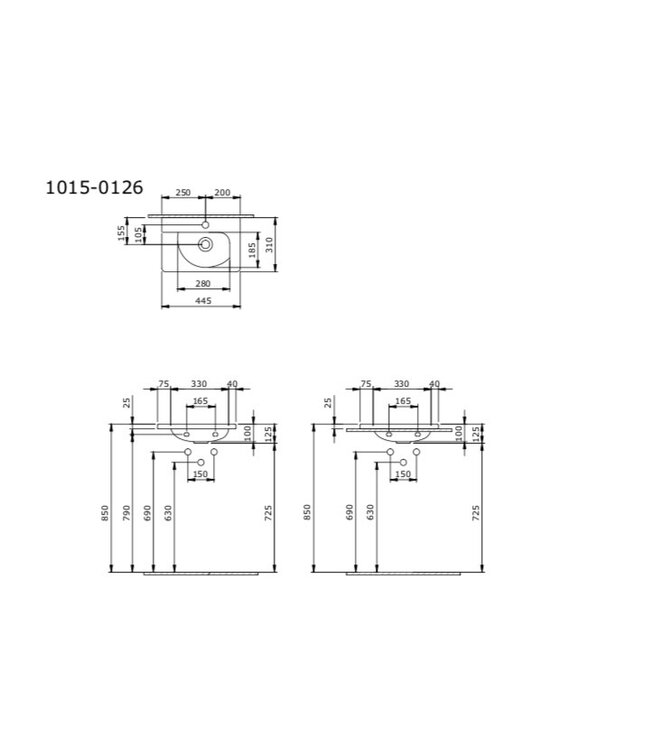Bocchi Toilet Fontein Mat Zwart 45x31cm Taormina Arch