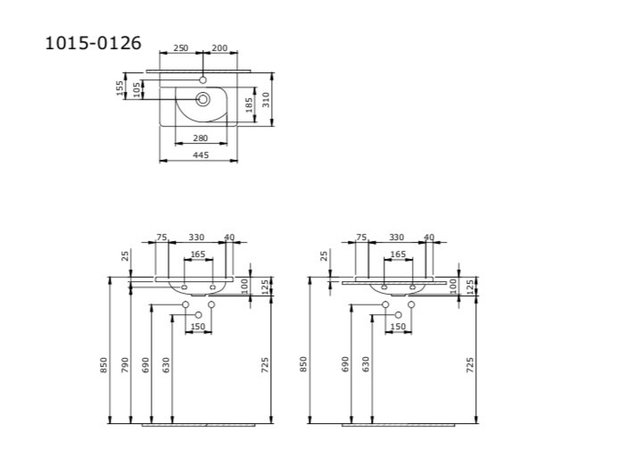 Bocchi Toilet Fontein Mat Grijs 45x31cm Taormina Arch