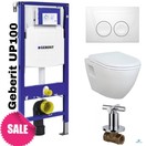 Compleet Geberit set UP100 Creavit TP325 met Bidet 49,5x35,5x33,5 cm