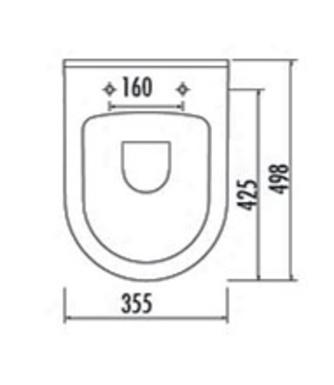 Compleet Geberit set UP100 Creavit TP325 met Bidet 49,5x35,5x33,5 cm