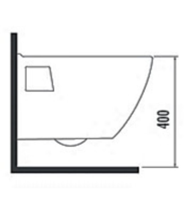 Compleet Geberit set UP100 Creavit TP325 met Bidet 49,5x35,5x33,5 cm