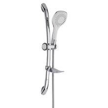 Aloni Glijstangset Bianco met Handdouche en Zeephouder