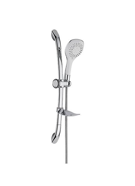 Aloni Glijstangset Bianco met Handdouche en Zeephouder