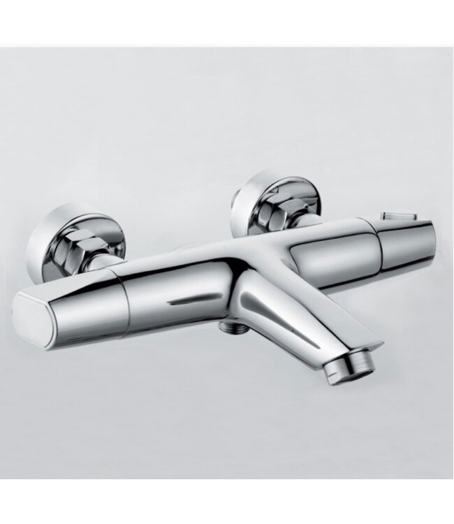 Creavit Badkraan Chroom opbouw met thermostaat Douchekraan 15 hoh opbouw met thermostaat Douchekraan 15 hoh