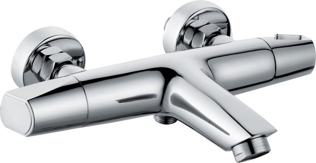 Creavit Badkraan Chroom opbouw met thermostaat Douchekraan 15 hoh opbouw met thermostaat Douchekraan 15 hoh