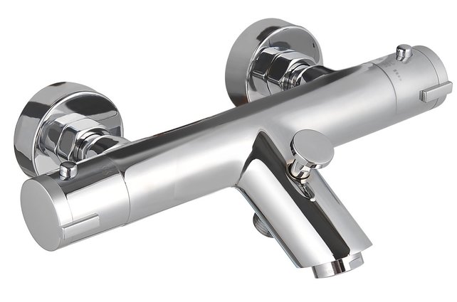 Creavit Aloni Badkraan Chroom Opbouw themostatisch Messing Creavit Aloni Badkraan Chroom Opbouw themostatisch Messing