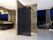 Inloopdouche Douchewand Rookglas 90x200cm 8mm veiligheidsglas Zwart mat Profiel Inloopdouche Douchewand Rookglas 90x200cm 8mm veiligheidsglas Zwart mat Profiel