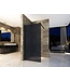 Douchewand Inloopdouche Rookglas 140x200cm 8mm veiligheidsglas Zwart mat Profiel