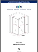 Douchecabine Azura 80x80x190cm Helderglas nano-coating anti-kalk 6mm Veiligheidsglas