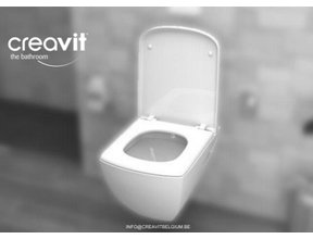 Creavit TP326 Hangtoilet met bidet Design glans Wit incl. Toiletbril