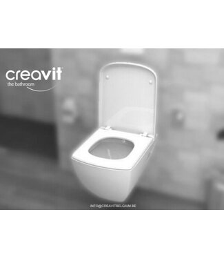 CREAVIT Creavit TP326 Hangtoilet met bidet Design glans Wit incl. Toiletbril