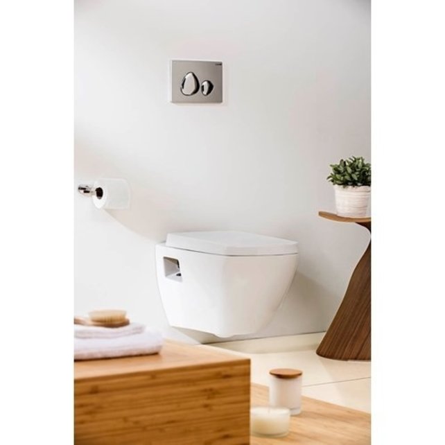 Creavit TP326 Hangtoilet met bidet Design glans Wit incl. Toiletbril