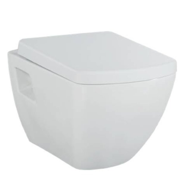 Creavit TP326 Hangtoilet met bidet Design glans Wit incl. Toiletbril