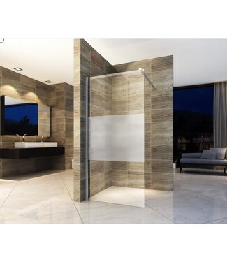 CREAVIT Inloopdouche 80x200cm ECO Helder / Mat Glas Douchewand Veiligheidsglas 8mm met Antikalk 200cm