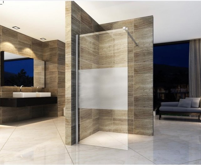 Inloopdouche 90x200cm ECO Helder / Mat Glas Douchewand Veiligheidsglas 8mm met Antikalk 200cm