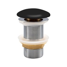 Clickwaste Universeel Afvoerplug Mat Zwart Keramisch Zonder Overloop Push-upÂ 5/4