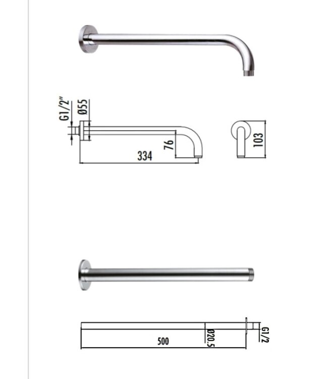 CREAVIT Creavit Aloni Hoofddouche 40cm Rond Chroom Roestvrij anti kalk systeem Regendouche Wand- of plafondarm