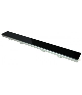 ALONI Douchegoot Glasrooster Zwart 50cm 7cm diep Aloni