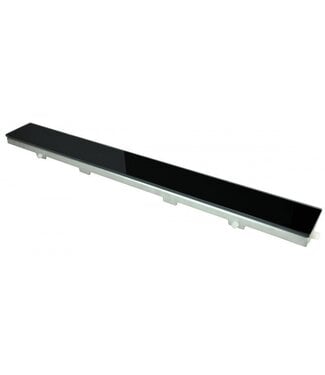 ALONI Douchegoot Glasrooster Zwart 80cm 7cm diep Aloni