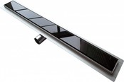 Douchegoot Glasrooster Zwart 80cm 7cm diep Aloni Douchegoot Glasrooster Zwart 80cm 7cm diep Aloni